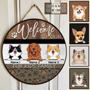 Welcome Door Signs, Gifts For Pet Lovers, Welcome To Our Fur Kids Family Custom Wooden Signs