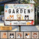 Metal Garden Sign, Gifts For Pet Lovers, Personalized Family Name Garden Tools Welcome Signs, Housewarming Gifts