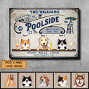 Poolside Enjoy Relax Laugh, Personalized Dog & Cat Metal Sign, Gifts For Pet Lovers, Poolside Decor